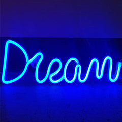 GARVEE Dream Neon-Schild LED USB-betrieben Wandbeleuchtung Nachtlicht Dekoration Schlafzimmer Bar Hochzeit, 39x13,5 cm