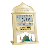 Garvee Azan Kalender Muslim Gebetswanduhr Mit Alarm LCD Anzeige Gold Für Zuhause Gebet Ohne Batterie