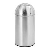 Garvee 18,5 Gal Mülltonne Edelstahl Mit Push-Deckel Für Gewerbe & Outdoor, 15,4x15,4x34,6 Zoll, Rostfrei - 70L Edelstahl Farbe 39*39*88Cm