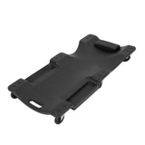 Garvee 40" Kunststoff Werkstattkriecher Mit 350 Lbs Tragkraft, Ergonomisch, HDPE, Gepolsterte Kopfstütze, 6 Lenkrollen, Niedriges Profil, Autoreparatur, Schwarz - schwarz