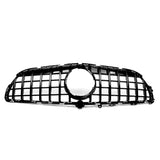Garvee Doppelte Lamellen Kühlergrill für CLS W218 2015-2018 Sportliches Design Glänzend Schwarz ABS Verstärkt