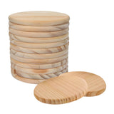 Garvee 10er Set Runde Holzuntersetzer DIY Blanko Coaster 7cm, 6mm Dick, Unbehandelt, Holz, Für Malerei & Gravur, Tischschutz, Geschenkidee - Wie gezeigt