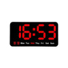 Garvee Digitale LED-Wanduhr mit 2 Weckern, LCD-Temperaturanzeige, Sprachsteuerung, einstellbarer Helligkeit für Schlafzimmer, Wohnzimmer, Büro, Fitnessstudio, Rot