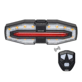 Garvee Fahrrad-Rücklicht mit Blinkern & Bremslicht, Kabellos, Wiederaufladbar, Diebstahlalarm, Fernbedienung