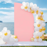 Garvee Hochzeitsbogen Abdeckung 5ft Stretch Spandex Halbmond Top Elastisch Wiederverwendbar Für Hochzeit Geburtstag Party Dekoration Weiß - Wie gezeigt