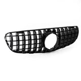 Garvee Kühlergrill-Schutz für Mercedes GLC X253 2015-2019, glänzend schwarzer ABS, Stoßstangen-Zubehör, sportlicher Stil, perfekte Passform