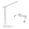 Garvee LED-Schreibtischlampe 3 Helligkeitsstufen einstellbar Augenschutz USB-Aufladung Tragbares, faltbares Design Schlafzimmer-Bettlampe Weiß