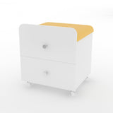 Garvee Vanity Hocker Mit Stauraum Gepolstert Quadratisch Gelb Für Schlafzimmer & Schminktisch - 
