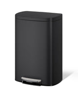 Garvee Küchenmülleimer 50 L Mit Soft-Close Deckel & Inneneimer, Ergonomisch, Schwarz - Schwarz