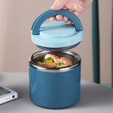 Garvee Termo De Comida 630 Ml Edelstahl Bento Box Mit Griff Für Arbeit & Reisen Blau Einheitsgröße - blau
