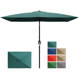 Garvee Sonnenschirm 305 × 198 cm, UV-Schutz, Neigbar, Polyester, 6 Stahlrippen, Für Garten & Pool - Türkis