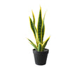 Garvee Kunstpflanze Sansevieria Künstliche Schlangenpflanze Mit Topf Für Home Büro Balkon Dekoration Groß Grün