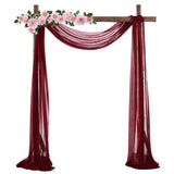 Garvee Hochzeitsbogen Vorhang Vinrot Elastische Chiffon 70x550cm Faltenbeständig Vielseitig Hochzeit Fotos Dekoration - Rot