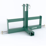 Garvee 3-Punkt Anhängevorrichtung Kat 1, 5 cm Aufnahme, Schnellwechsel, Stahl, Grün, Mit Gewichtshalter - Grün