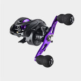 Garvee Lure Low-Profile Baitcaster Angelrolle 6.3:1 Übersetzung Metall Langwurf AC2000 Lila Rechts Angelspaß