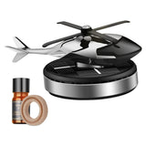 GARVEE Auto Lufterfrischer in Hubschrauber-Design, Solarbetriebener Duftdiffusor mit Aromatherapie für den Fahrzeuginnenraum, Silber - Silber