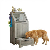 Garvee Hundefutterstation, klappbar, mit Schubladen, luftdicht, Leinen, Modern, Grau - Grau