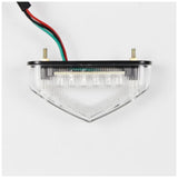 Garvee Universelle LED Motorrad Rücklicht Transparent für Straße & Offroad Energieeffizient Vielseitig - Transparent