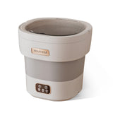 Garvee Mini Waschmaschine 12 L, 2-in-1 Mit Schleuder, Faltbar, Leise, Für Wohnung & Camping, Grau - Grau