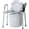 GARVEE Erhöhter Toilettensitz Mit Griffen 4-in-1 Toilettensitzaufsatz Für Senioren Verstellbar Gepolstert Weiß