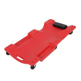 Garvee 40" HDPE Kunststoff Werkstatt-Kriecher Mit 350 Lbs Tragkraft, Ergonomisch, Gepolsterte Kopfstütze, 6 Lenkrollen, Niedriges Profil, Auto-Reparaturen, Schwarz - Rot