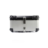 Garvee Top Case Moto 100L Aluminium IP68 Wasserdicht & Staubdicht Robuster Sicherheitskoffer für Motorrad & Roller Universalhalterung, Silber