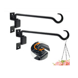 Garvee 2er Set Schwenkbare Pflanzenhänger Wandhalter Heavy-Duty Eisen, Drehbar, Rostfrei Für Garten & Balkon, 12-16 Zoll, Schwarz