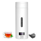 Garvee Elektrischer Wasserkocher 380ml Edelstahl Tragbar LED Temperatur Camping Büro Reise Kompakt Schnellkocher
