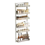 Garvee Verstellbarer 6-Stufiger Metall-Türorganizer, Platzsparend, Robust, Flexible Höhenverstellung, Küche & Lager, Metall, Schwarz - Weiß