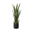 Garvee Kunstpflanze Sansevieria 70 cm Mit Topf Für Tischdeko Büro Wohnzimmer Küche Grün