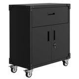 Garvee Werkzeugschrank Rollbar, Stahl, Mit Schublade & Verstellbarem Regal, Abschließbar