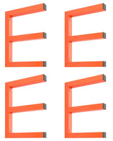 Garvee Schwerlast Stahl Lagerregal für Holz, 3 Ebenen, 544 kg Tragkraft, Wandmontage, Orange, Werkstatt & Garage - Orange