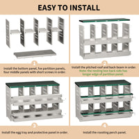Garvee Metall-Nistkasten – Wasserdichter Hühnerstall mit 8 Fächern, Ideal für den Außenbereich
