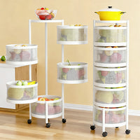 Garvee 3-Ebenen-Rollwagen Weiß 30x30x60 cm Mobiler Wagen für Haushalt Gastronomie Hotel