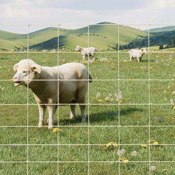 Garvee Rinderzaun 15GA Verzinkt, 1,2×100 m, Korrosionsbeständig für Vieh & Haustiere