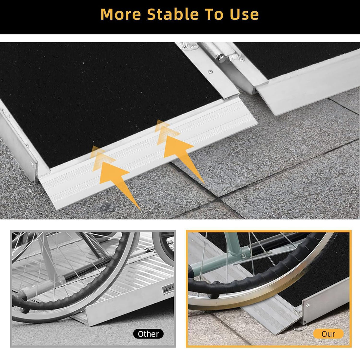 Garvee Rollstuhlrampe – Hochwertige Aluminiumkonstruktion für Langlebigkeit