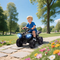 Garvee 6V Kinder Elektro-ATV – LED, Musik, Sicheres Fahren, Schwarz, Ab 3 Jahren
