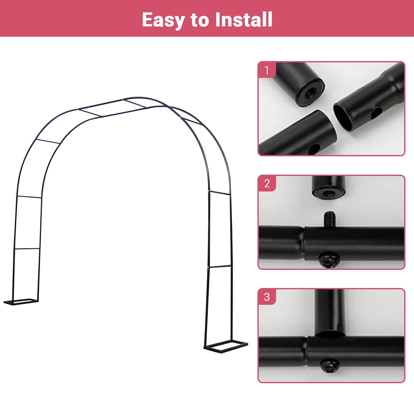 Stahl Pergola für Gartenwege