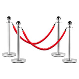 Garvee Stahlpfosten 95 cm mit Samtseilen – Elegante Absperrung für Events & Veranstaltungen