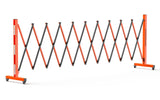 Garvee Absperrgitter 335 cm Metall, Klappbar, Mit Rollen, Robust, Für Verkehr, Orange Schwarz - Orange
