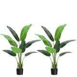 Garvee Künstliche Paradiesvogelpflanze 4ft, Flammhemmendes Material, Pflegeleicht, Flexibel Formbar, Für Innen & Außen, Büro & Zuhause, Grün - Gr眉n
