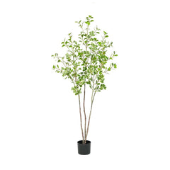 GARVEE Künstlicher Ficus-Baum 150cm Groß Realistischer Ficus-Baum Im Topf für Schlafzimmer Balkon Innendekoration Grün