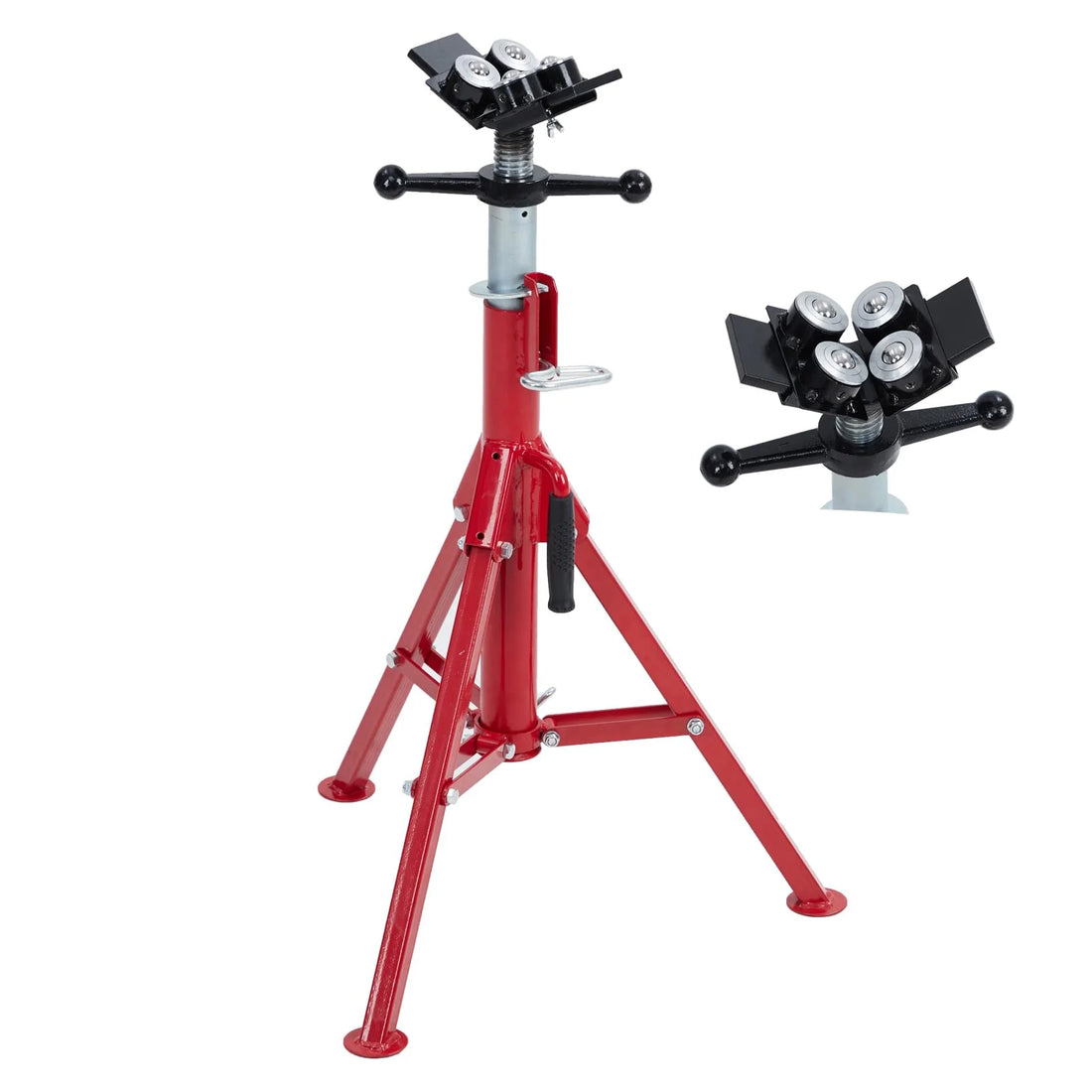 Garvee Rohrheberständer V-Kopf Schwerlast 1134 Kg, Verstellbar 71–132 cm, Klappbar, Für Schweißen