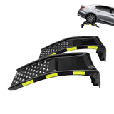 GARVEE PKW-Auffahrrampen 2er-Set aus Stahl, Bis 3.630 kg Belastbarkeit, 23 cm Hubhöhe, Wartungsrampen mit Reflektierenden Sicherheitsaufklebern für PKW, SUV & LKW, Schwarz - Schwarz