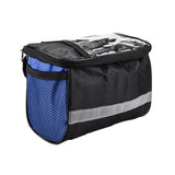 Garvee Faltbarer Fahrradkorb Große Kapazität Reflektierende Streifen Abnehmbar Robustes Material Vielseitig Für Pendler Outdoor Camping Einkaufen Blau