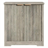 Garvee Sideboard mit 2 geriffelten Türen & verstellbarem Regal, moderner Aufbewahrungsschrank, Grau - Grau