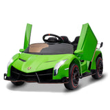Garvee 12V Kinder Elektroauto – Flügeltüren, LED, MP3, Fernbedienung, 3 Geschwindigkeiten, Grün, Ab 3 Jahren - Grün