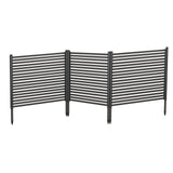 GARVEE Sichtschutzzaun Metall 3er-Set, Rostfreier Gartenzaun Wetterfest & Schwerlast, Dekorativer Tierbarriere Zaun für Garten, Terrasse & Hof, Schwarz - Schwarz