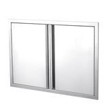 Garvee BBQ Zugangstür 28x19 Zoll Edelstahl 304 Doppel Tür Wetterfest Outdoor Küche Silber