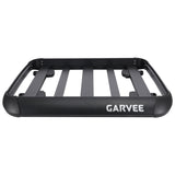 Garvee Aluminium Dachgepäckträger 119 × 102 cm Universal für SUV LKW Auto Schwarz, 68 kg Tragkraft, Leicht & Rostfrei, Windschutz